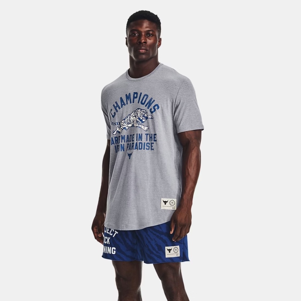 Project Rock Mens Under Armour Champ Short Sleeve shirt NWT